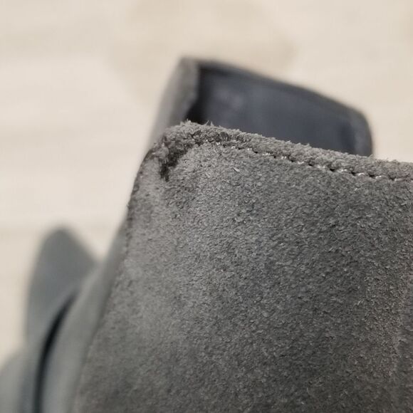 ABLE Joselyne Blue Gray Suede Leather Boho Western Cowgirl Ankle Boots Booties - Picture 12 of 12